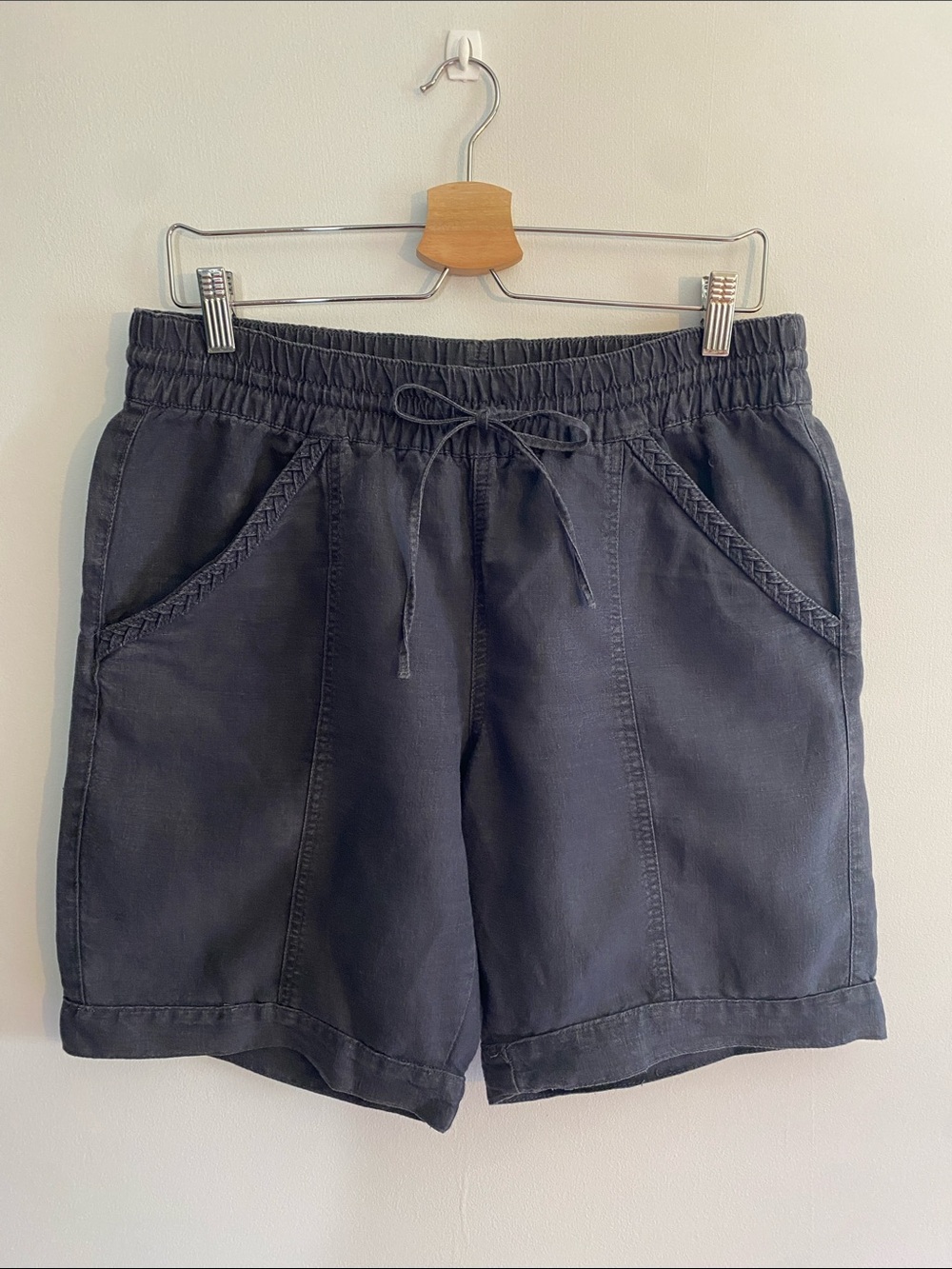 Athleta 100% Linen Bermuda Shorts